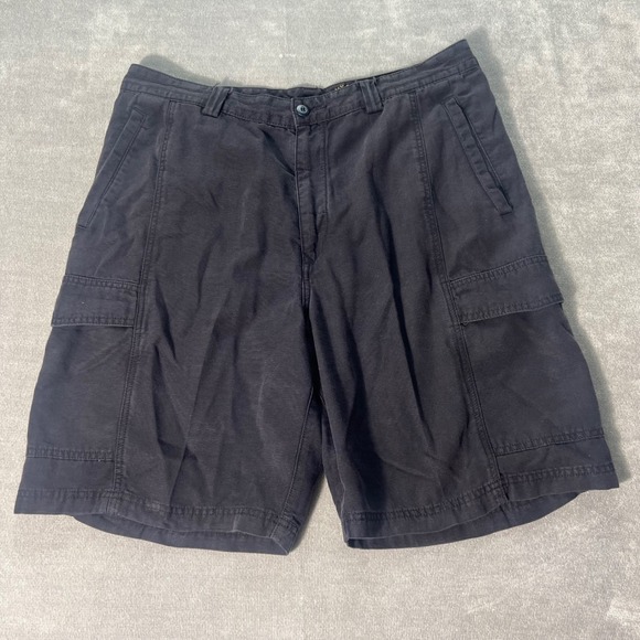 Tommy Bahama Other - Tommy Bahama Relax Mens Black Cargo Shorts Size 35 Tencel Cotton Casual Utility